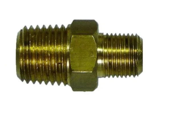 UNIÃO REDUTORA NIPLE 1/4 NPT MACHO X 1/8 NPT MACHO